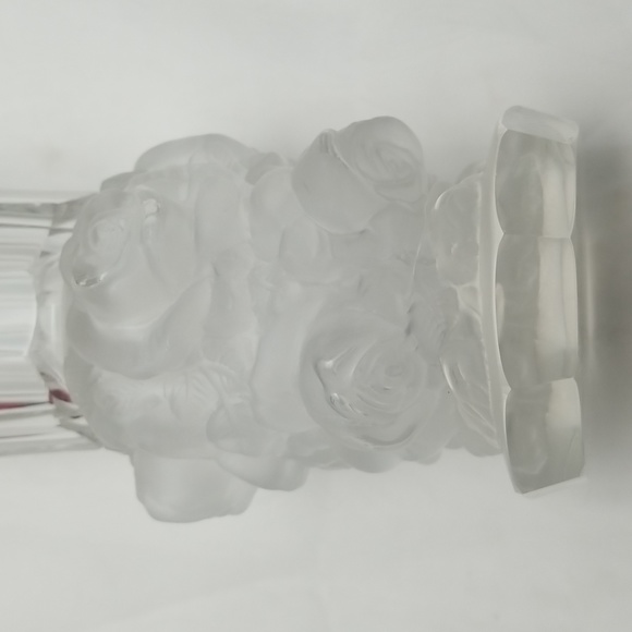 Bohemian Czech Schevogt Ingrid Roses Crystal Vase - Picture 4 of 16